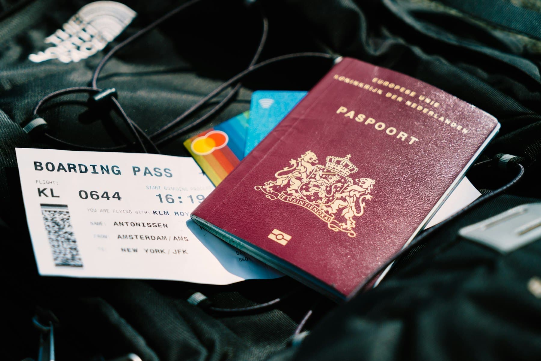 A passport and boarding pass ready for travel